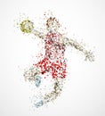 Abstract handball player Royalty Free Stock Photo