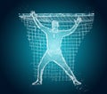 Abstract handball player in action Royalty Free Stock Photo