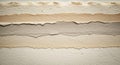 Abstract Handmade Paper Texture Layers with Deckled Edges for Creative Backgrounds Royalty Free Stock Photo