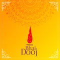 Abstract happy bhai dooj celebration greeting card