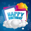 Abstract happy birthday vector background