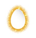Abstract Happy Easter Golden Glitter Egg
