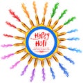 Abstract happy holi background for festival of colors celebration greetings Royalty Free Stock Photo