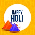 Abstract happy holi festival colors background design