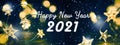 Art Abstract 2021 Happy New Year banner or greeting card background