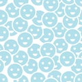 Abstract happy smiley seamless vector pattern background Royalty Free Stock Photo