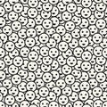 Abstract happy smiley seamless vector pattern background Royalty Free Stock Photo