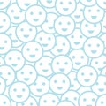 Abstract happy smiley seamless vector pattern background Royalty Free Stock Photo