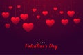 Abstract happy valentines day hearts banner design