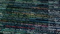 Abstract harmful computer code background, seamless loop. Animation. Technological background with virus or harmful Royalty Free Stock Photo