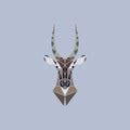 Abstract head of African Waterbuck. Royalty Free Stock Photo