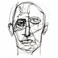 Expressive Wire Art: Earthy Expressionism In A Captivating Charles\'s Face