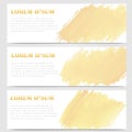 Abstract header banner in yellow design vector