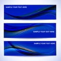 Abstract header blue wave design Royalty Free Stock Photo