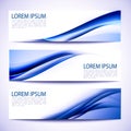 Abstract header blue wave white design Royalty Free Stock Photo