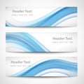 Abstract header blue wave white vector design Royalty Free Stock Photo