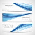 Abstract header blue wave white vector design Royalty Free Stock Photo