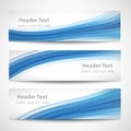 Abstract header blue wave white vector design Royalty Free Stock Photo