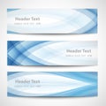 Abstract header blue wave white vector design Royalty Free Stock Photo