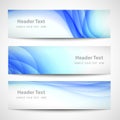 Abstract header blue wave white vector design Royalty Free Stock Photo