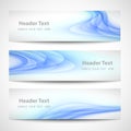 Abstract header blue wave white vector design Royalty Free Stock Photo