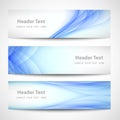 Abstract header blue wave white vector design Royalty Free Stock Photo