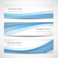 Abstract header blue wave white vector design Royalty Free Stock Photo