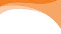 Abstract header template with bold orange wave and transparent background flat vector illustration Royalty Free Stock Photo