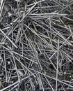 abstract heap of stainless steel rods and bars Royalty Free Stock Photo