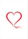 Abstract heart background.Red heart illustration Royalty Free Stock Photo