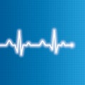 Abstract heart beats cardiogram illustration Royalty Free Stock Photo