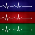 Abstract heart beats cardiogram illustration . Royalty Free Stock Photo