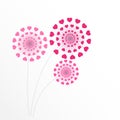 Abstract Heart Flower Background Vector Illustration Royalty Free Stock Photo