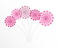 Abstract Heart Flower Background Vector Illustration Royalty Free Stock Photo