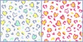 Abstract Heart Leopard Seamless Pattern