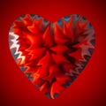 Abstract valentine heart in red