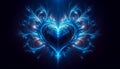 Abstract heart in shades of blue