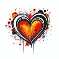 Abstract heart shape love symbols for tshirt