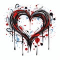 Abstract heart shape love symbols for tshirt