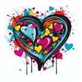 Abstract heart shape love symbols for tshirt