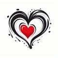 Abstract heart shape love symbols for tshirt