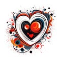 Abstract heart shape love symbols for tshirt