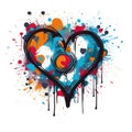 Abstract heart shape love symbols for tshirt