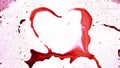 Heart shape from splashes and blobs