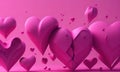 Abstract heart shapes flying as Valentine's Day concept Royalty Free Stock Photo