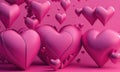 Abstract heart shapes flying as Valentine's Day concept Royalty Free Stock Photo