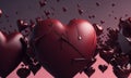 Abstract heart shapes flying as Valentine's Day concept Royalty Free Stock Photo