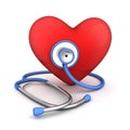 Abstract heart and stethoscope Royalty Free Stock Photo