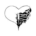 Abstract heart tribal tattoo design Royalty Free Stock Photo
