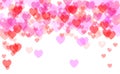 Abstract heart valentine background Festive defocused